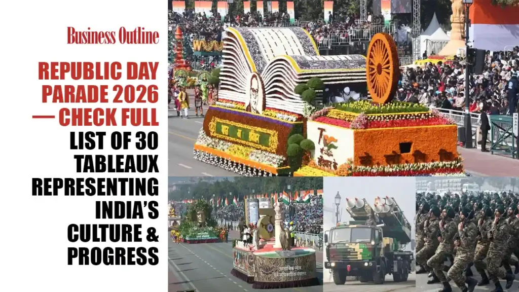 Republic Day Parade 2026 — Check Full List of 30 Tableaux Representing India’s Culture & Progress